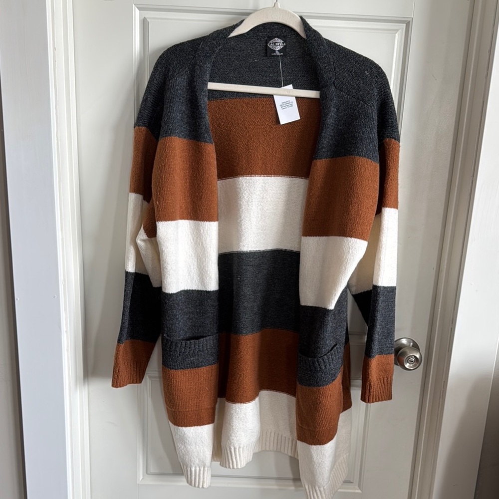 Color block Striped Cardigan